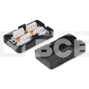 Адаптер WRline WR-CM-IDC-C5E проходн.Dual IDC кат.5E UTP черн.