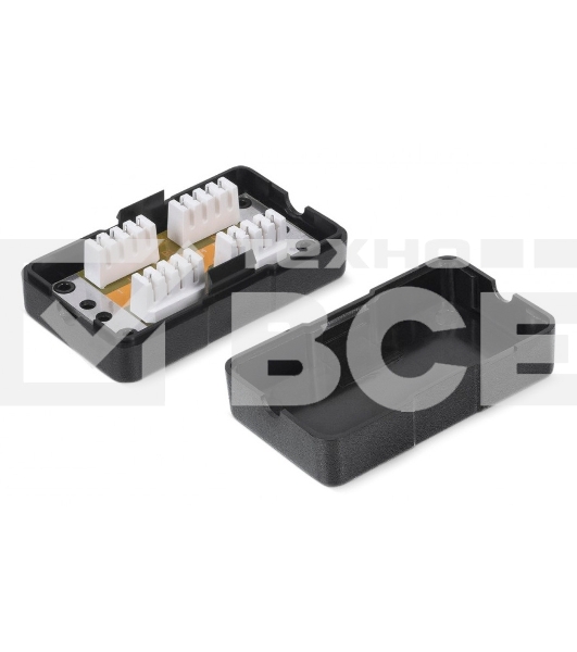 Адаптер WRline WR-CM-IDC-C5E проходн.Dual IDC кат.5E UTP черн.