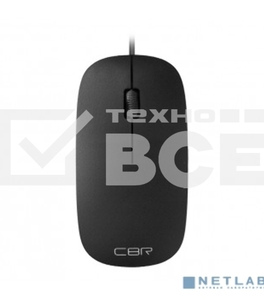 Мышь проводная CBR CM 104 черный, 1200 dpi, USB, кнопки - 3
