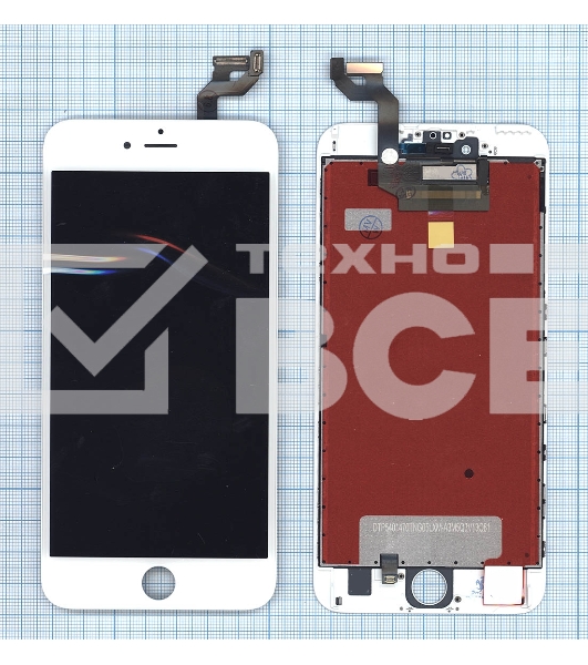 Дисплей для iPhone 6S Plus в сборе с тачскрином (Foxconn), белый