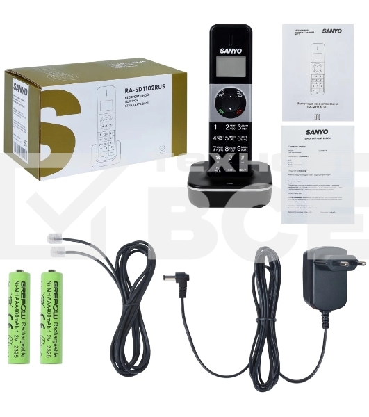 Беспроводной телефон стандарта DECT SANYO RA-SD1102RUS