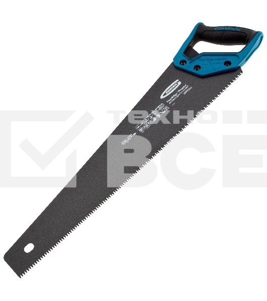 Ножовка по дереву 'PIRANHA', 500 мм, 7 TPI, 3D-зуб, тефл. покр.полотна, 2-х комп. рук-ка Gross