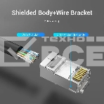 Коннектор Vention IDFR0-50 RJ45 (8p8c), FTP, cat. 6A, под витую пару, экранированный (50шт.), фото 1