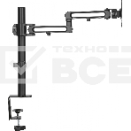 Кронштейн для мониторов Ultramounts UM736 черный 17'-32' макс. 8кг крепление к столешнице поворот и наклон, фото12