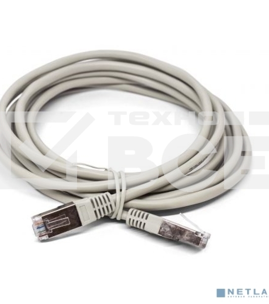 Кабель патч-корд Filum FL-F5-5M F/UTP 5e cat. 5м, 26AWG(7x0.16 мм), омедненный алюминий (CCA), PVC, серый