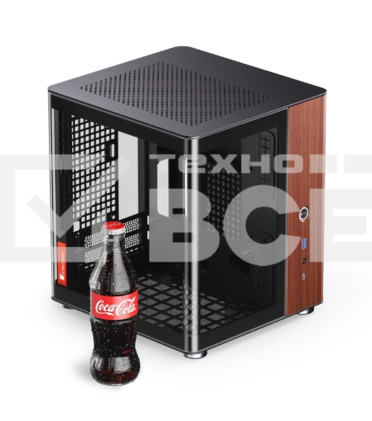 Компьютерный корпус JONSBO TK-0 Black ITX без БП, mini-ITX, micro-ATX, ATX, черный