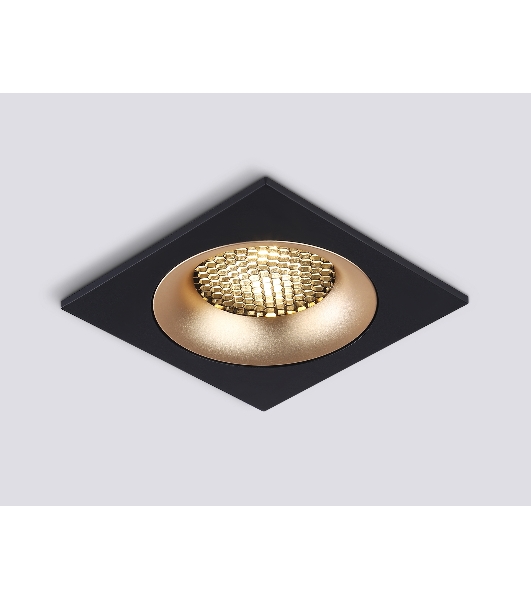 Светильник встраиваемый Ambrella light TN102730 BK/GD черный/золото GU5.3 92*92*23