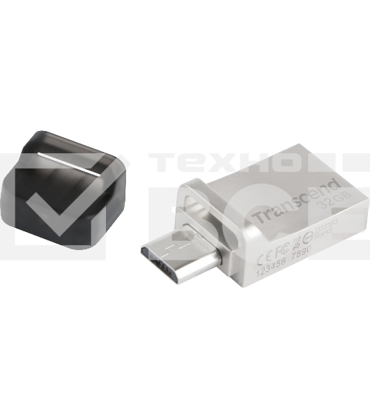 Флеш диск Transcend 32GB JetFlash 880, USB 3.0 OTG ,Металл