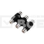 Переходник 3 гнезда RCA - 3 гнезда RCA, тринокль  Rexant, фото 1