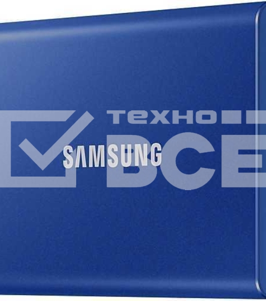 Внешний SSD Samsung T7, 2TB, USB 3.2 Gen 2 Type-C, R/W 1050/1000, синий