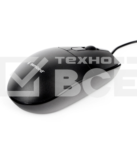 Мышь проводная Gembird MOP-425 черный, 1000 dpi, USB, кнопки - 3
