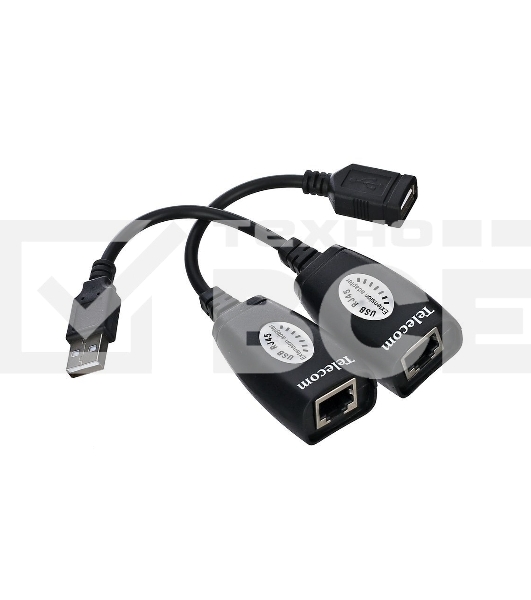 Адаптер-удлинитель USB-AMAF/RJ45, по витой паре до 45m , Telecom <TU824>