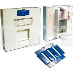 Вставка Lanmaster LAN-SIP-23M-WH 45x45 на 1 кейстоун, со шторкой, белая, фото2