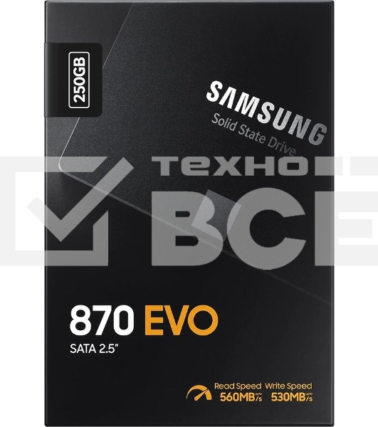 Накопитель SSD Samsung 870 EVO, 250GB, SATA III, 2.5