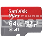 Карта памяти MICRO SDHC 64GB UHS-I SDSQUA4-064G-GN6MN SANDISK, фото 1