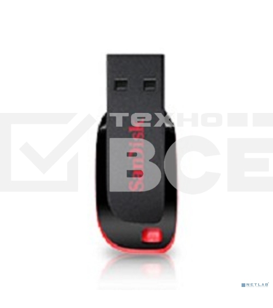 Флеш диск Sandisk 64Gb Cruzer Blade SDCZ50-064G-B35 USB2.0 черный/красный
