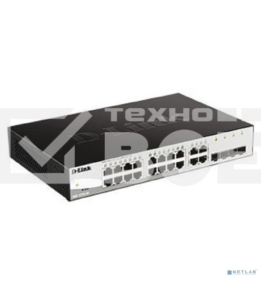 Управляемый L2 коммутатор D-Link DGS-1210-20/FL2A с 16 портами 10/100/1000Base-T и 4 комбо-портами 100/1000Base-T/SFP