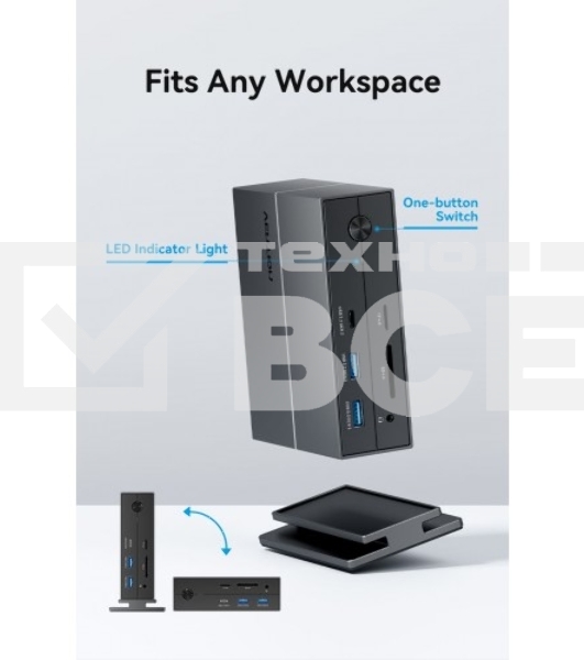 Мультифункциональная док-станция Vention USB Type C 14 в 1 с поддержкой Thunderbolt 4