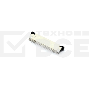 Разъем FPC  Half Coverage Bottom Contact 1.0K-BX-16PWB 16 pin высота 2мм шаг 1мм