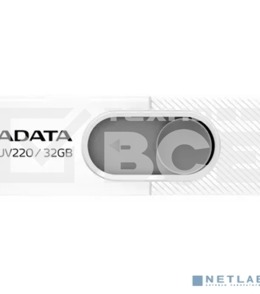 Флеш диск 32GB ADATA UV220, USB 2.0, белый/серый