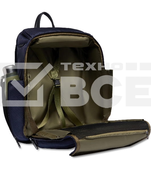 Рюкзак Piquadro Brief2 CA6648BR2/BLU темно-синий нейлон/натур.кожа