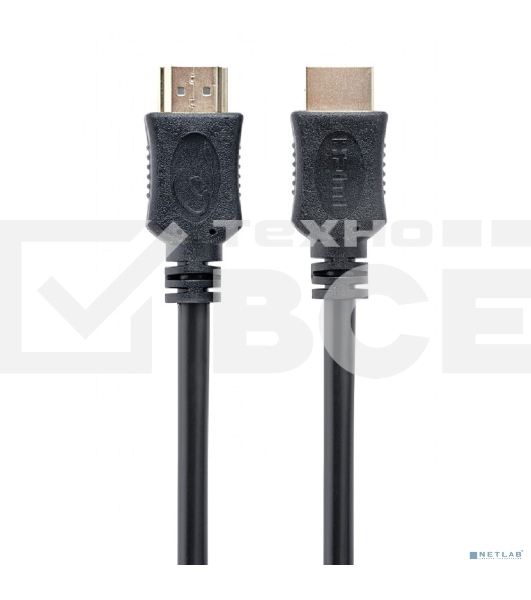 Кабель HDMI Cablexpert CC-HDMI4L-15M, 15м, v2.0, 19M/19M, серия Light, черный, позол.разъемы, экран, пакет