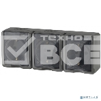 Розетка ЭРА 3х2P+E IP54, 16АХ-250В, 11-2405-03, ОУ, Эксперт, серый (5/50/800), фото 1