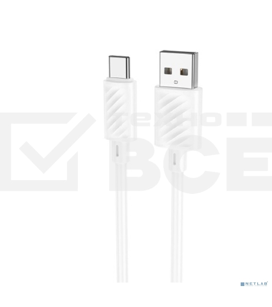 Кабель HOCO X88/ USB кабель Type-C/ 1m/ 3A/ White