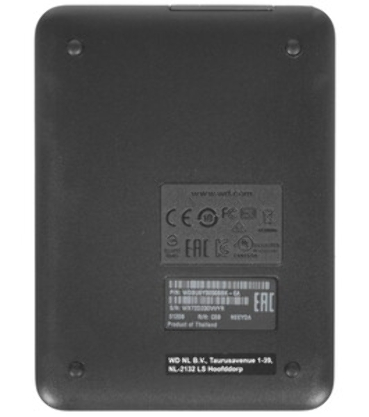 Внешний HDD 2.5' Western Digital Elements Portable, 5TB, USB 3.2 Gen 1 Type-A, 5400 rpm, черный