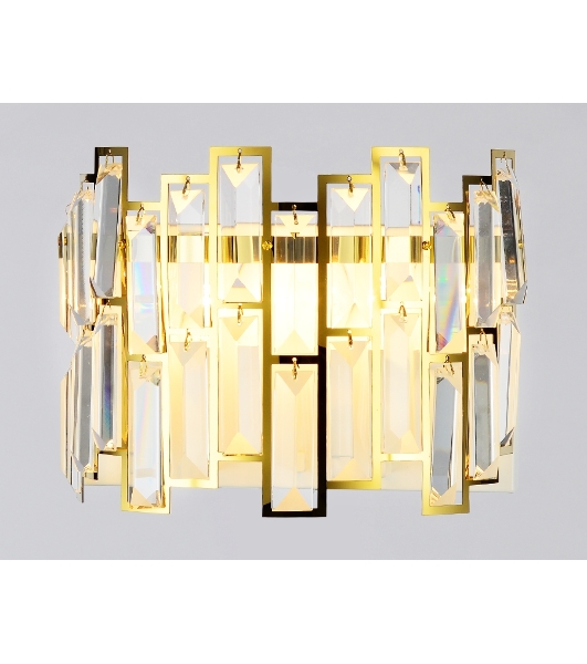 Светильник Ambrella light TR5055 GD/WH/CL золото/белый/прозрачный E14/2 max 40W 250*200*140