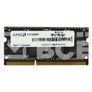 Оперативная память AMD Radeon R5, DDR3, 4GB (1x4GB), 1600MHz, CL11, SO-DIMM