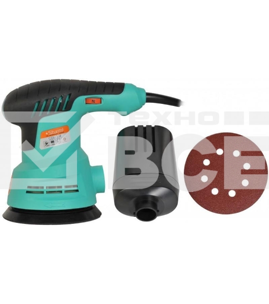 Эксцентриковая шлифовальная машина Sturm OS8135R Эксцентриковая шлифмашина Sturm, 350Вт, d 125мм, рег обор. 5000-12000об/мин, ПЫЛЕСБОР OS8135R