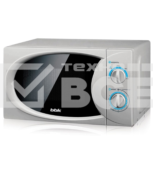 Микроволновая печь BBK 20MWS714MS серебро, 20 л, 700 Вт, поворотный механизм