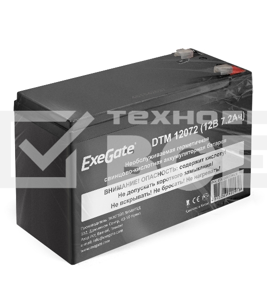 Батарея ExeGate EX285952RUS DTM 12072 (12V 7,2Ah, клеммы F1)
