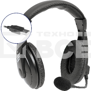 Гарнитура Defender Gryphon 750U USB, черный, 1.8м кабель