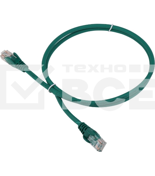 Патч-корд LANMASTER LSZH UTP кат.5e, 0.5 м, зеленый