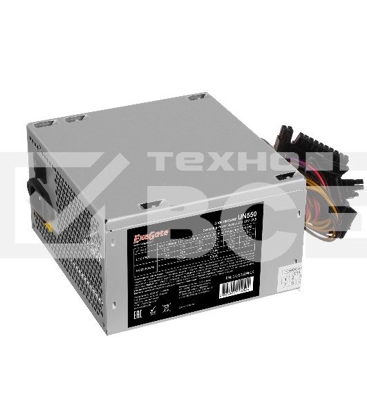 Блок питания ExeGate UN550 (EX282069RUS-PC), 550Вт, 120мм, серебряный
