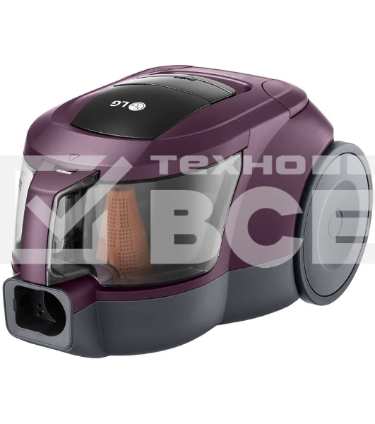 Пылесос LG VC5420NHTCW фиолетовый, 380/2000 Вт, уборка сухая, пылесборник контейнер 1.3 л