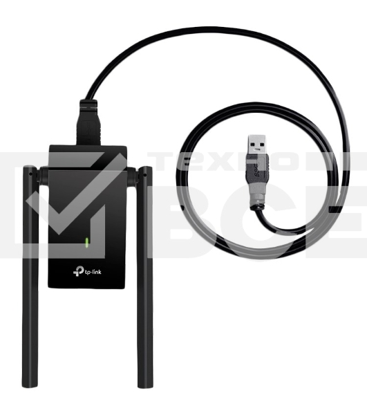 Адаптер TP-Link AC1300Mbps Dual-band High-Gain wireless USB adapter, 867Mbps at 5G and 400Mbps at 2.4G, two high gain antennas, USB 3.0, USB extension cable, support wave 2 MU-MIMO, full compatible with Windows and macOS.