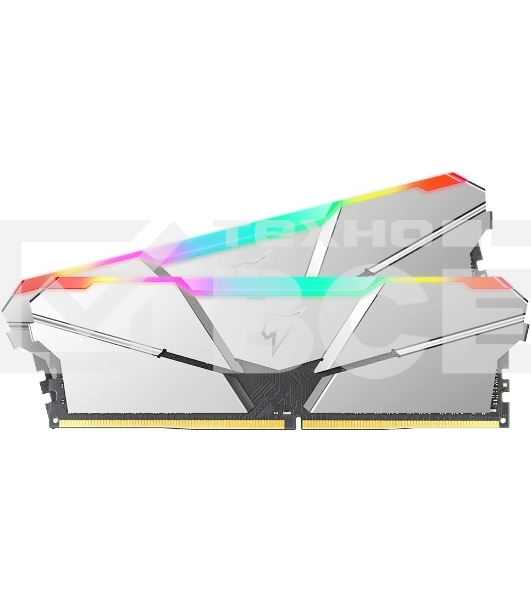 Оперативная память NETAC Shadow, DDR4, 16GB (2x8GB), 3200MHz, CL14, с радиаторами, RGB, серебристый