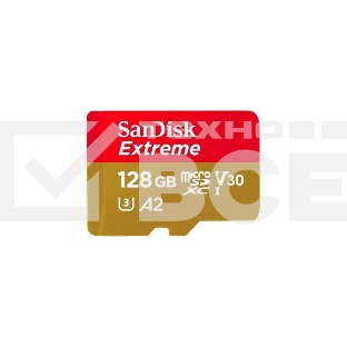 Флеш карта microSD 128GB SanDisk microSDXC Class 10 UHS-I A2 C10 V30 U3 Extreme 190MB/s