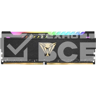 Оперативная память Patriot Viper Steel, DDR4, 32GB (1x32GB), 3600MHz, CL20, с радиатором, RGB, черный