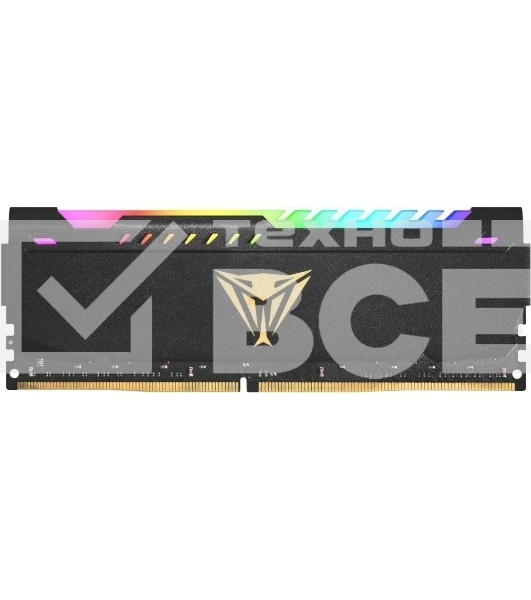 Оперативная память Patriot Viper Steel, DDR4, 32GB (1x32GB), 3600MHz, CL20, с радиатором, RGB, черный