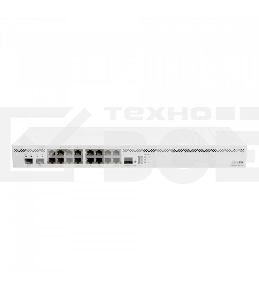 Маршрутизатор CCR2004-16G-2S+ Cloud Core Router 2004-16G-2S+ with Annapurna Labs Alpine v2 CPU with 4x ARMv8-A Cortex-A57 cores running at 1.7GHz, 4GB of DDR4 RAM, 128MB NAND storage, 16 x Gbit LAN, 2x SFP+ ports, 1U rackmount case, Dual PSU, RouterOS L6