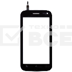 Сенсорное стекло (тачскрин) для Fly IQ450 Quattro, черное, фото4