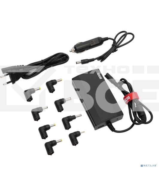 Адаптер для ноутбуков STM Dual DLU90, 90W, EU AC power cord& Car Cigaratte Plug, USB(2.1A)