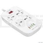 Сетевой фильтр Perfeo LD_B4435 LDNIO SC4407Q/ Сетевой фильтр 2 м / 4 розетки EU_UK_US/ 2500W/ 4 USB+QC 3.0/ Выкл. на розетки/ белый, фото4
