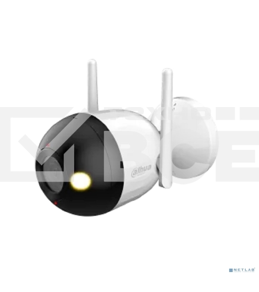 Уличная цилиндрическая IP-видеокамера DAHUA DH-IPC-F4CP-PV-0280B Smart Dual Light 4Мп, 1/3” CMOS, объектив 2.8мм, видеоаналитика, ИК 30м, LED 30м, микрофон, динамик, Wi-Fi 2.4ГГц, IP67, металл пластик