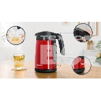 Чайник Bosch TWK7L464, 1.7л, 2400 Вт., нерж.сталь, покрытая эмалью, красный,шкала уровня воды, фото2