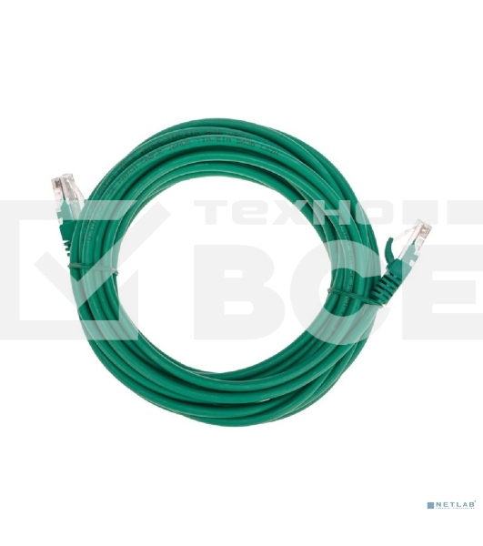 Патч-корд U/UTP, CAT 5e, RJ45-RJ45, 26AWG, ZH нг(А)-HF, зеленый, 5м  Rexant